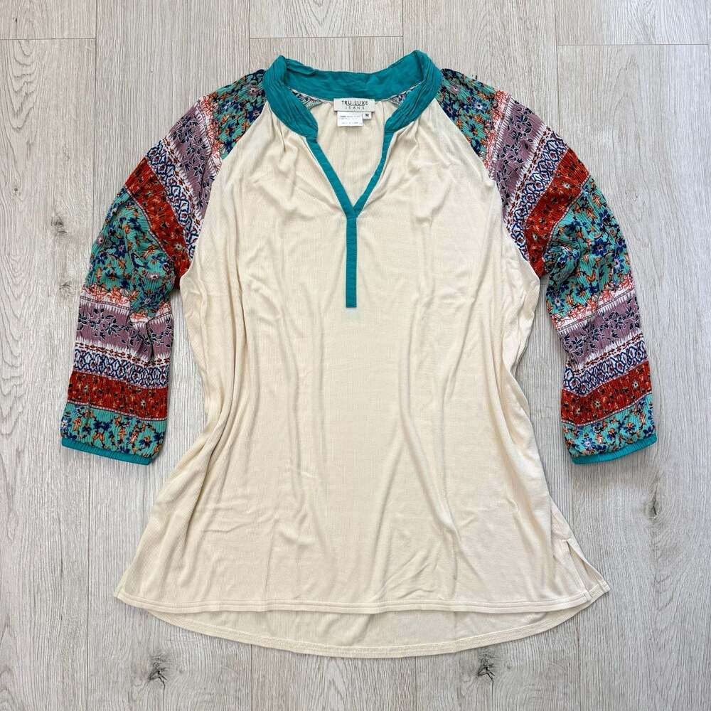 Tru Luxe Jeans Raglan Top